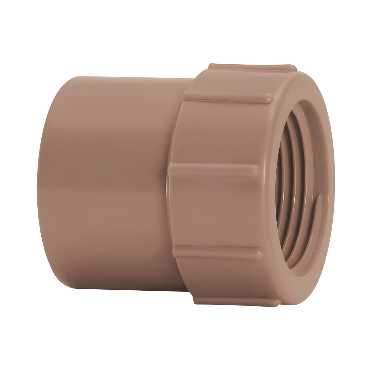 Luva Soldável Com Rosca 20mm x 1/2" Pvc Marrom 11753 Amanco