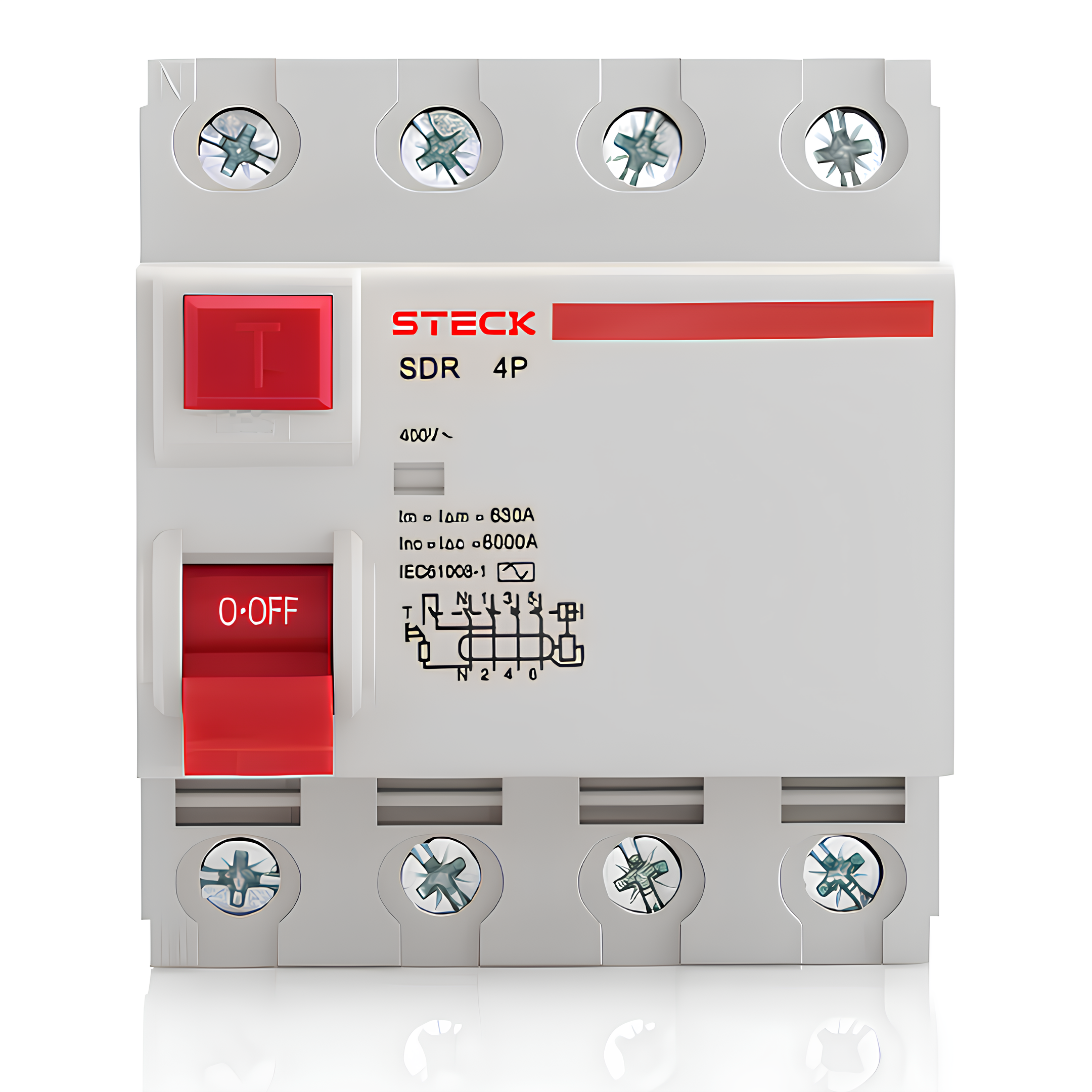 Interruptor Diferencial 4P 80A - SDR480003 - STECK