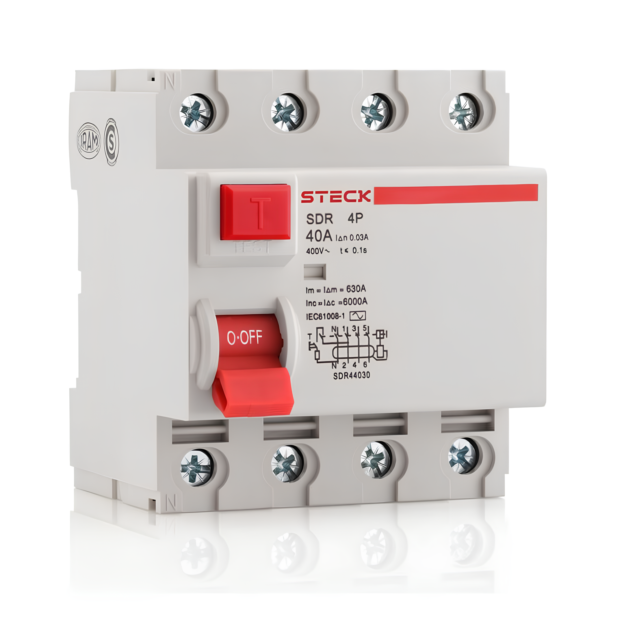 Interruptor Diferencial DR 4P 40A SDR44030 - Steck