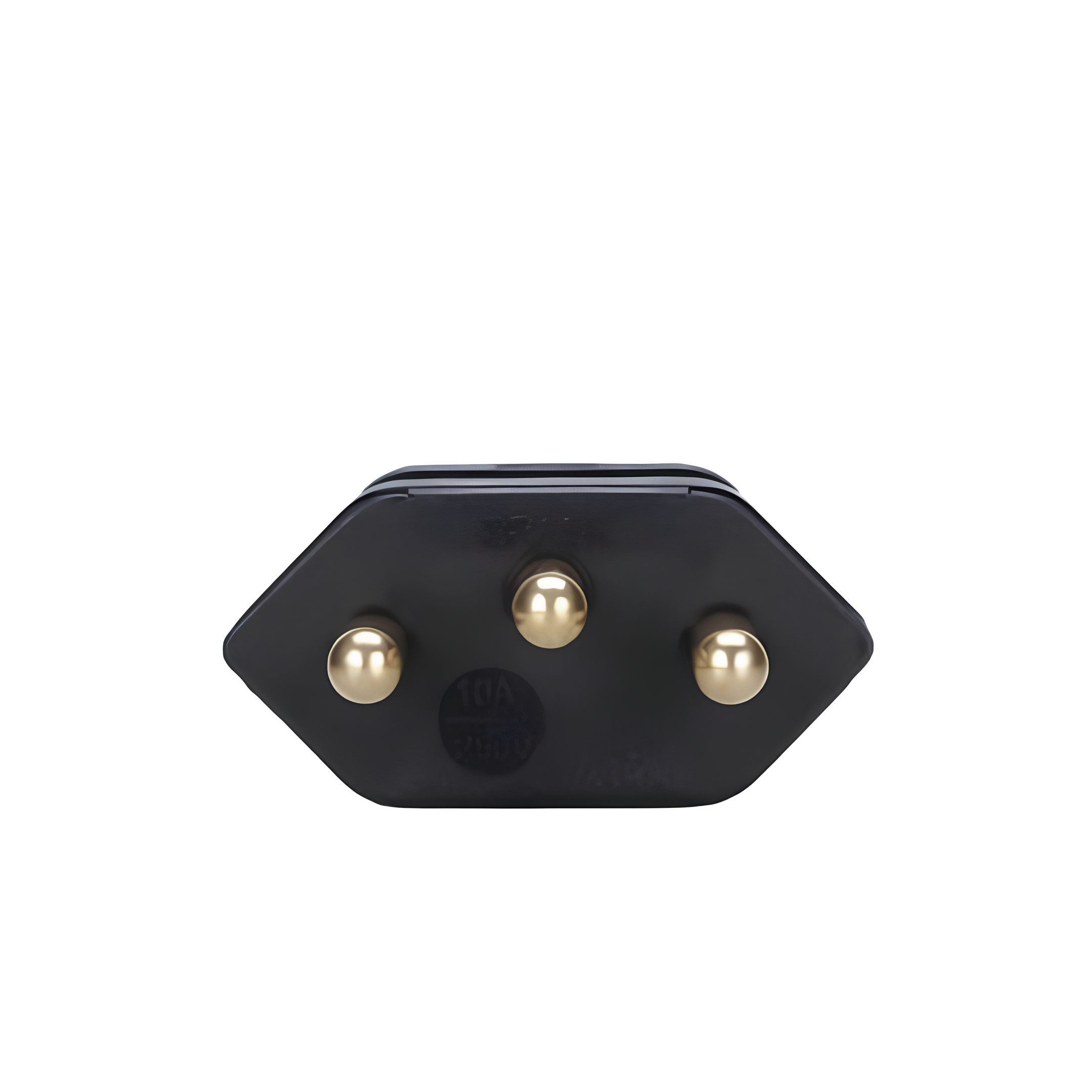 Plugue Macho Desmontavel Preto 2P+T 10A 180° Margirius
