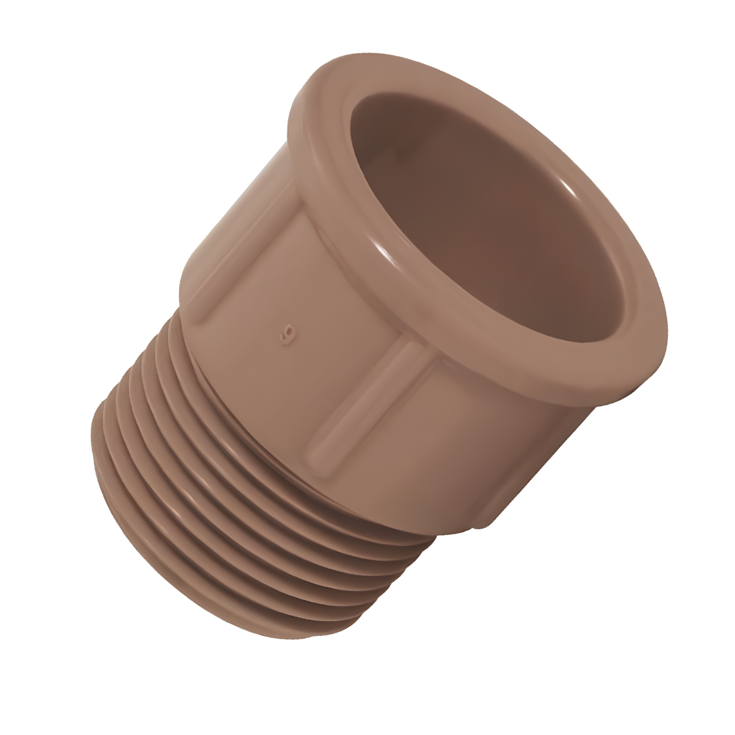 Adaptador Soldavel Curto Com Bolsa E Rosca 60mm X 2 Pvc Marrom 11512 Amanco