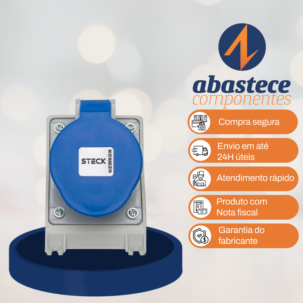 Tomada De Sobrepor 2p+t 32a 200/250v Azul N3206 Steck