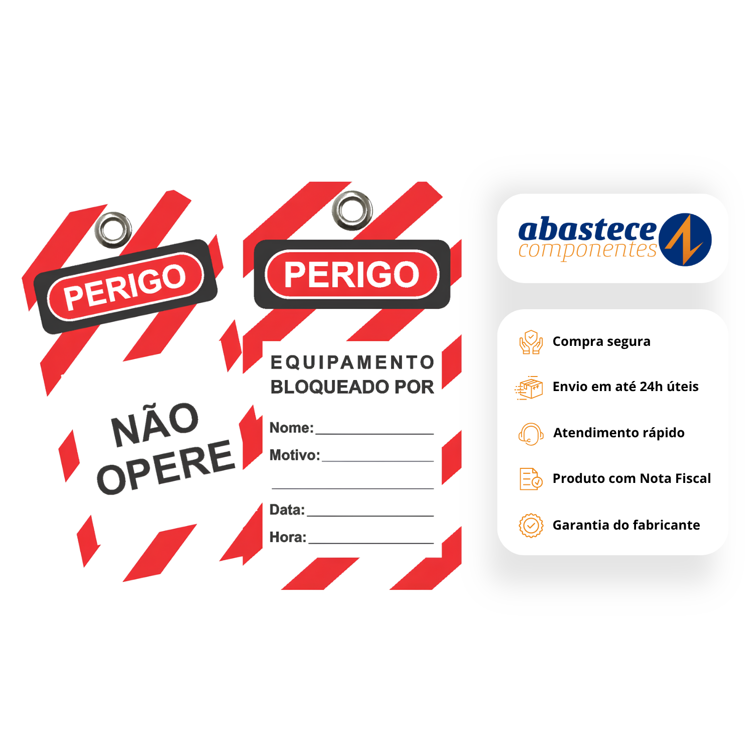 Etiqueta De Bloqueio Sinalizadora Nr-10 Etf1sf Tagout