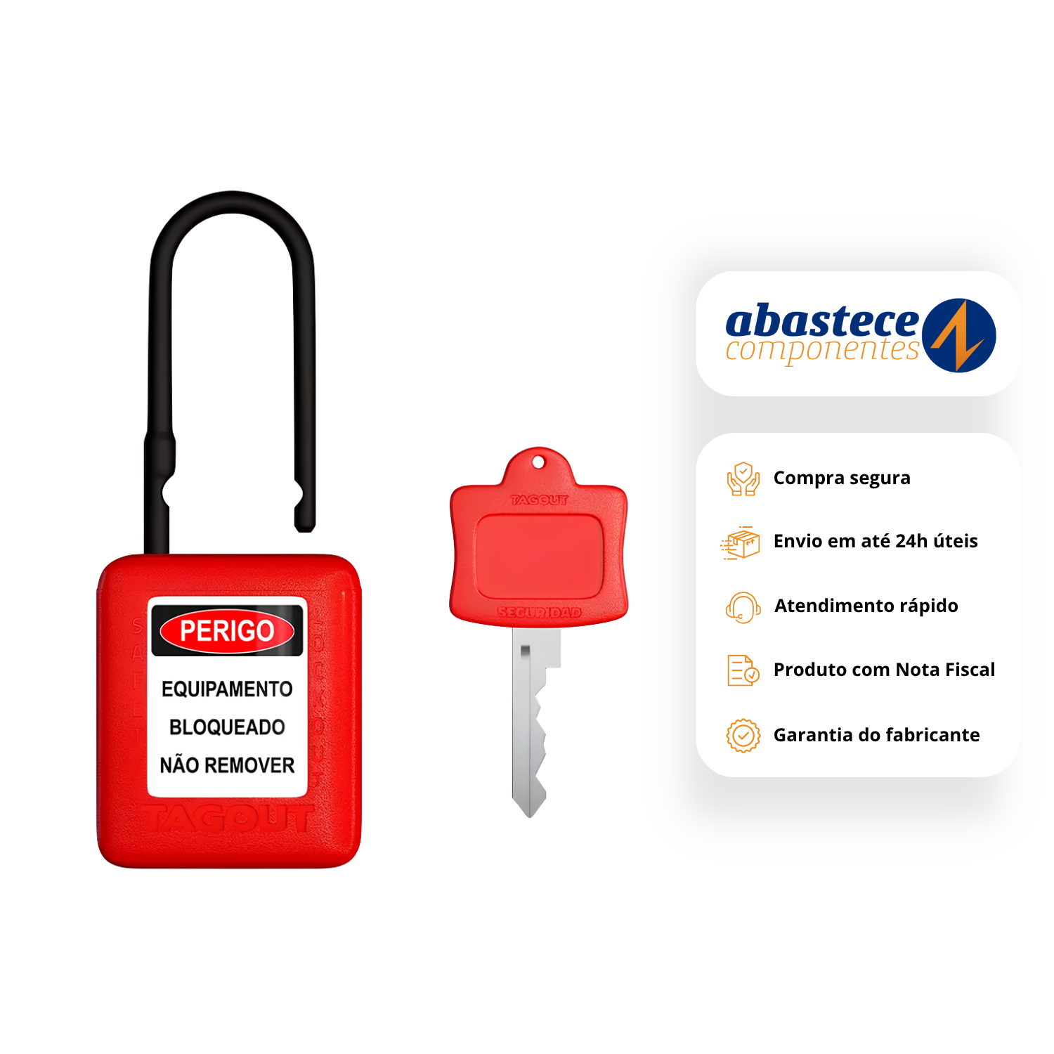 Cadeado De Bloqueio Plástico Cpvm140cd Tagout