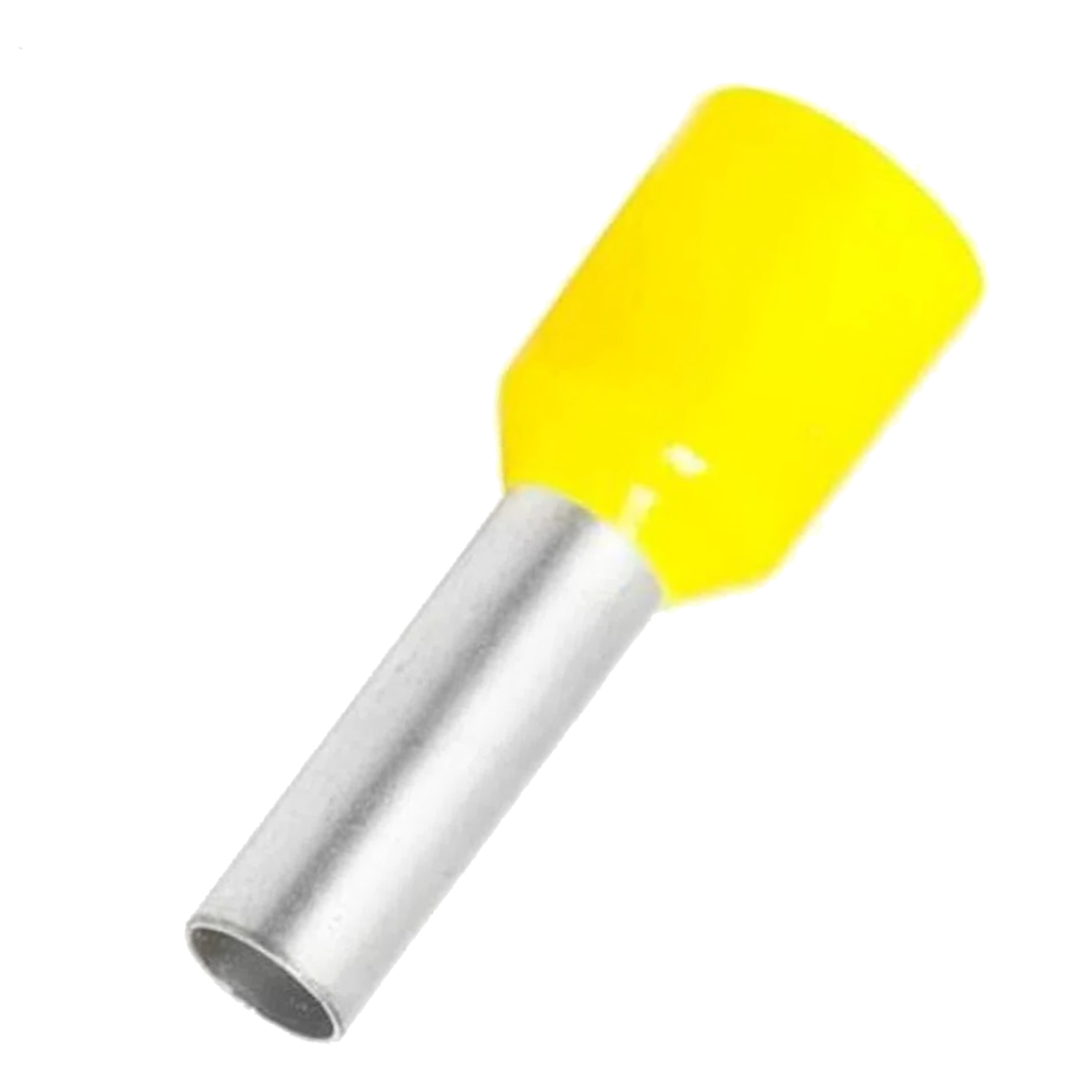 Terminal Pino Tubular Pré-Isolado Amarelo 6mm 20 pçs