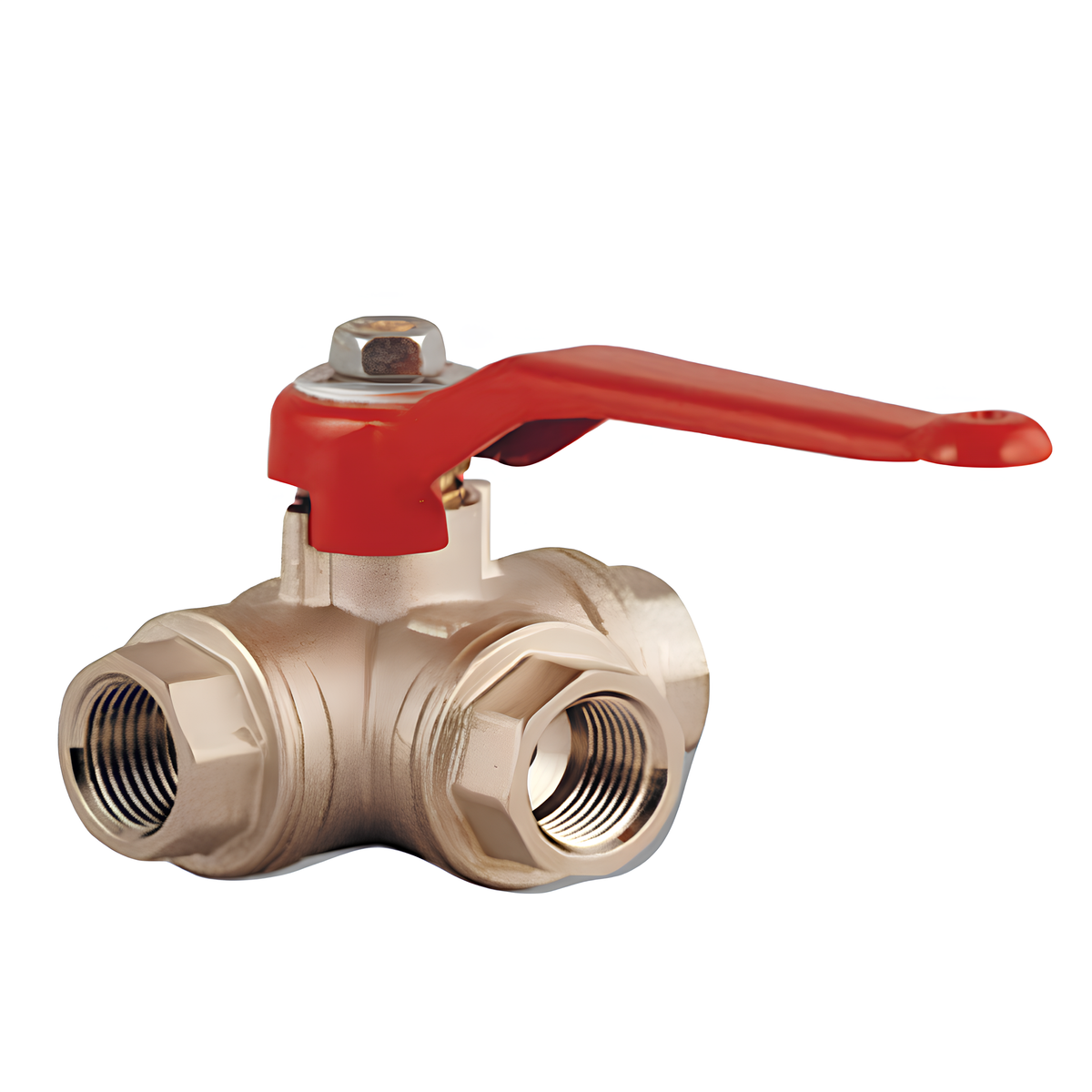 Valvula Esfera Fêmea 3 Vias Em T Com Alavanca 3/8" 9082R003 Emmeti