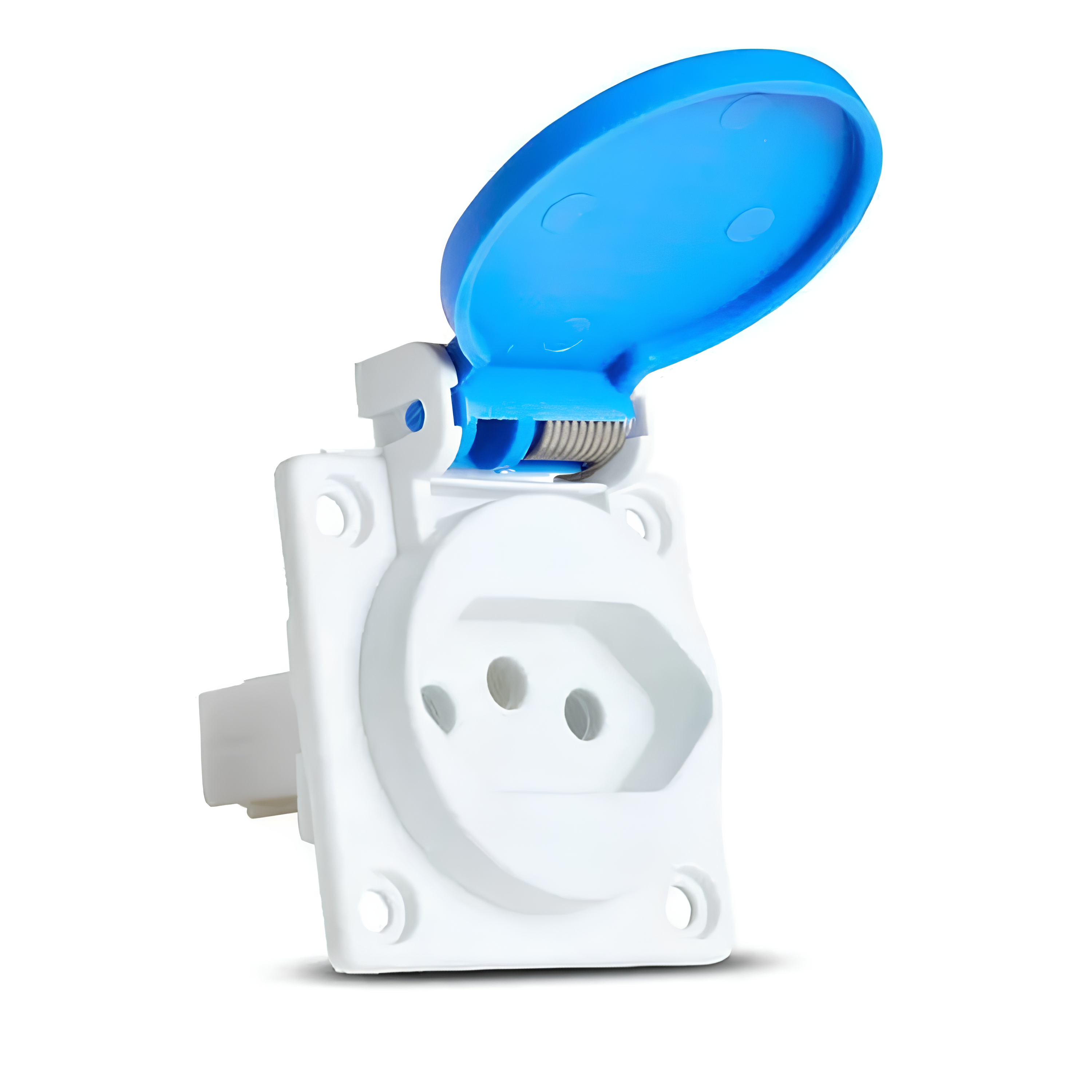 Tomada de Embutir 2P+T 20a 250v Quasar C/Tampa Azul - STECK