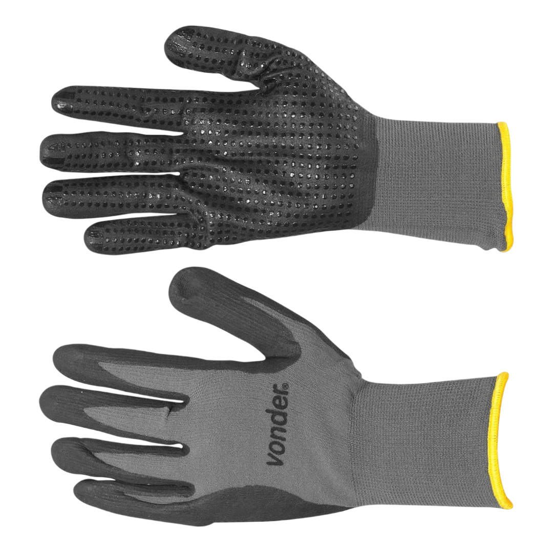 Luva De Poliamida Com Borracha Nitrílica 9 7025000900 Vonder