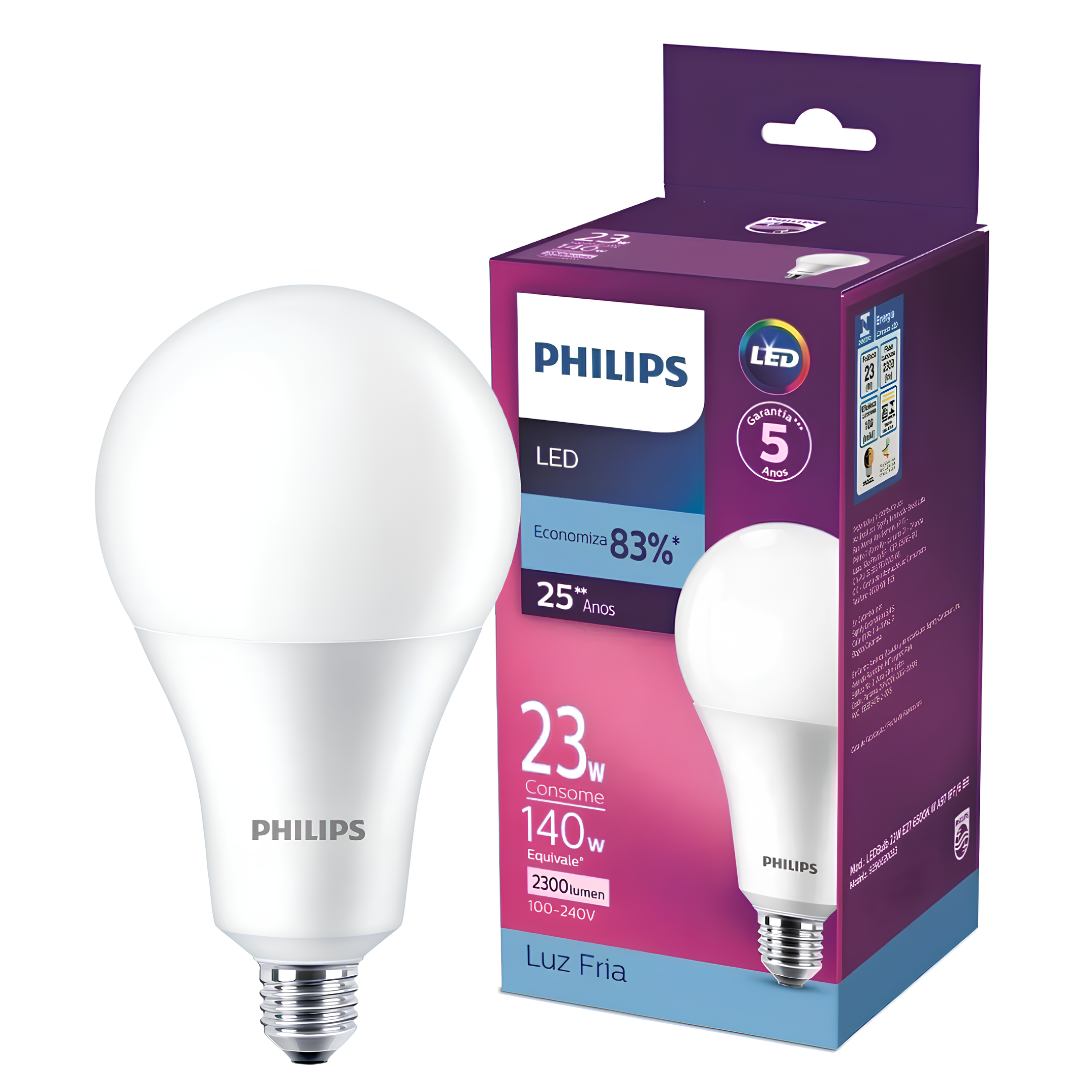 Lampada Led Bulbo 23W 6500K 2300Lm 150° Bivolt E27 Philips