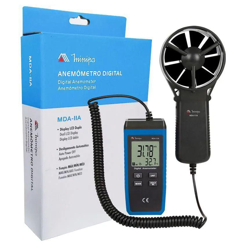 Termo Anemometro Digital MDA-11A Minipa