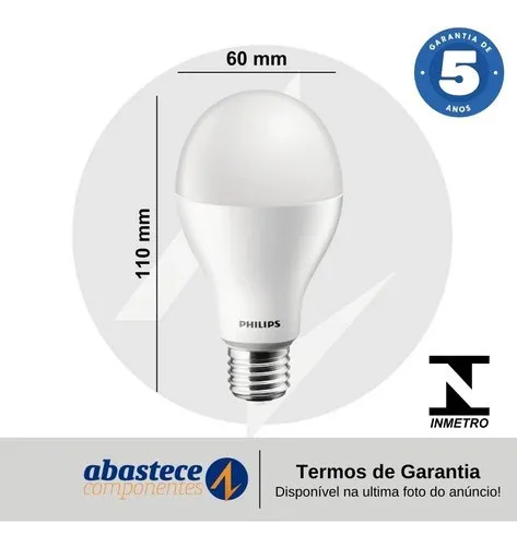 Lampada Led Bulbo 11W 1018Lm 180° Bivolt E27 Philips