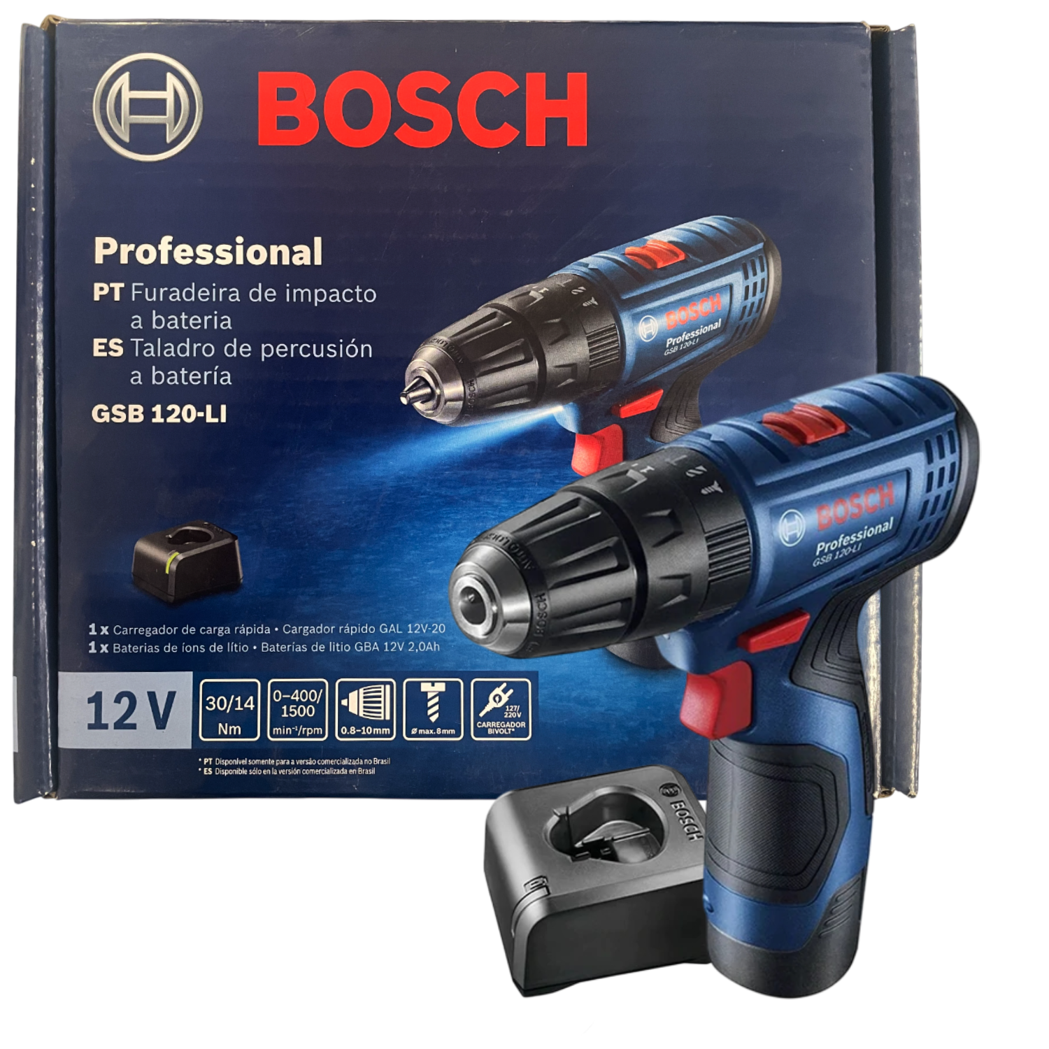 Furadeira Parafusadeira De Impacto 12v 3/8 Gsb120-li Bosch