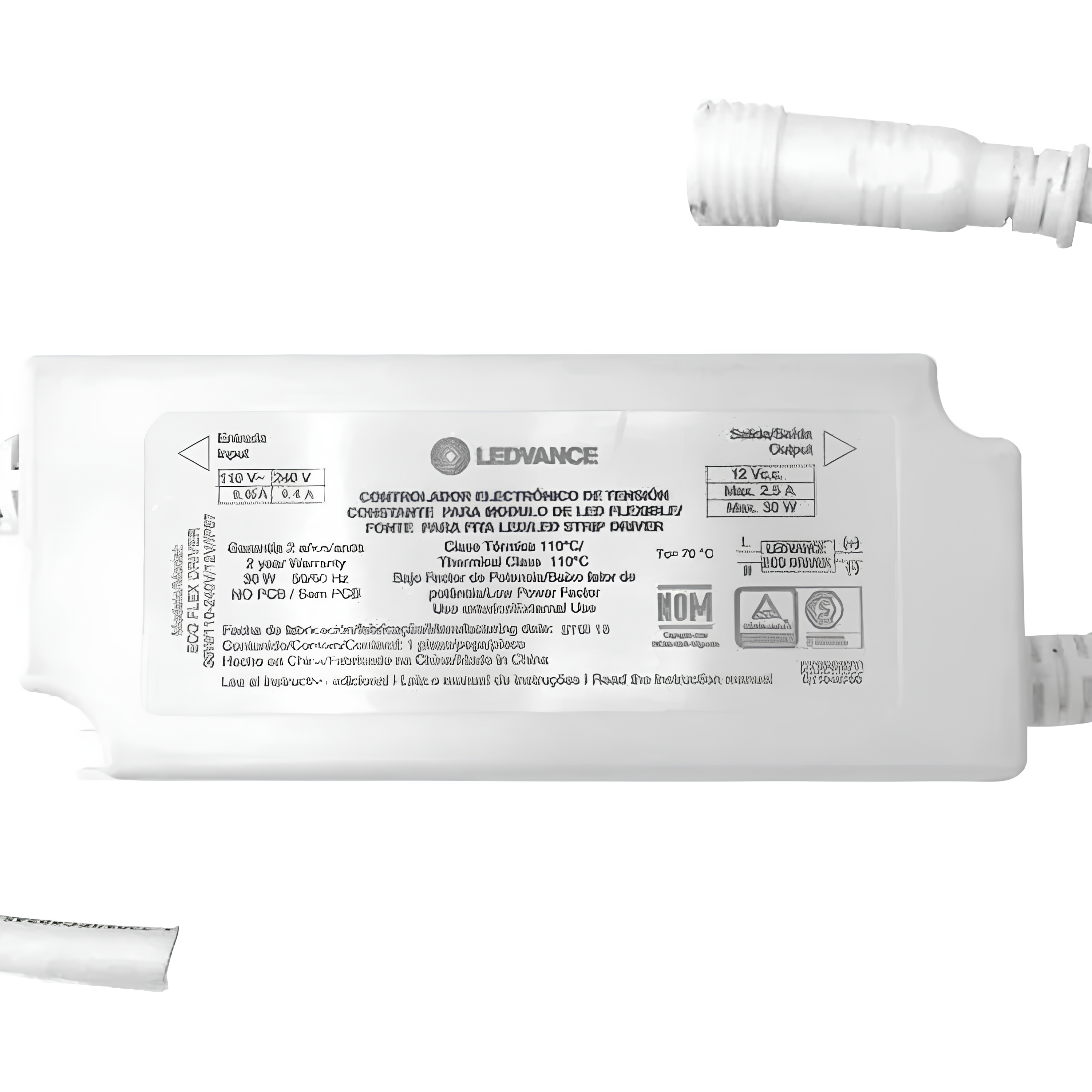 Driver Eco Flex Para Fita Led 30W 12V Ip67 Bivolt Ledvance