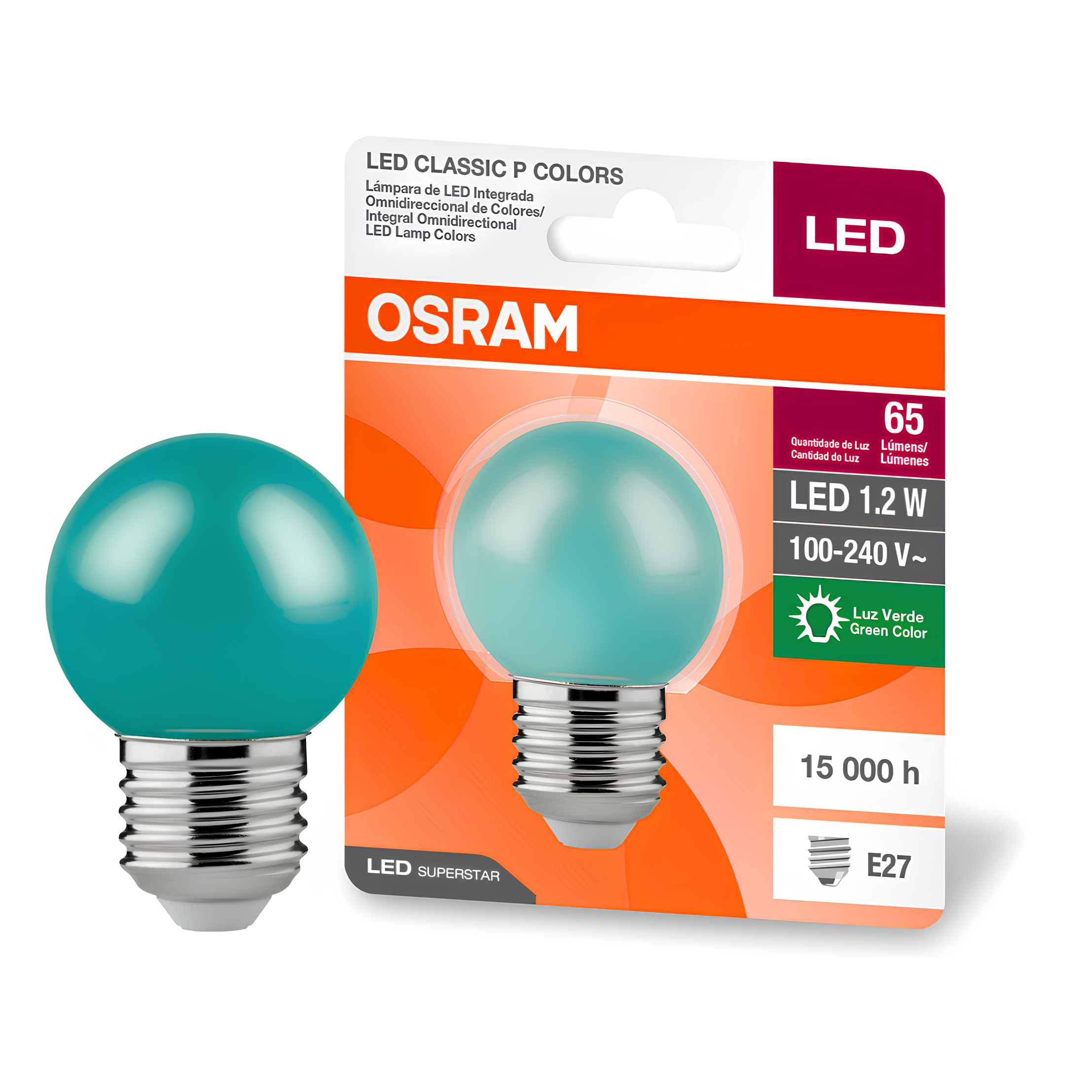 Lampada Led Bolinha 1,2W 8Lm Ip20 Bivolt E27 Osram