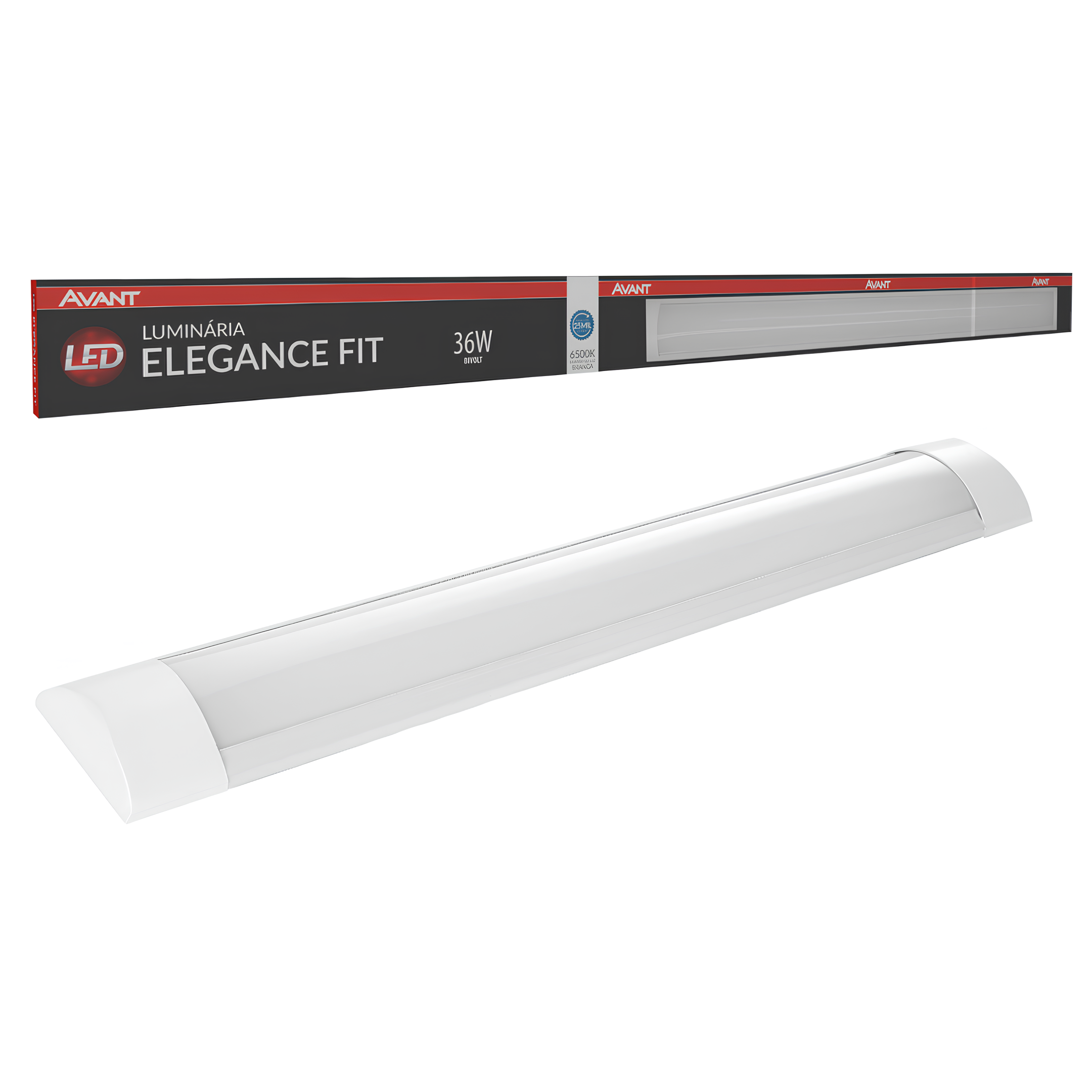 Luminaria Sobrepor Slim 100Cm 36W 6500K 2160Lm Bivolt Avant