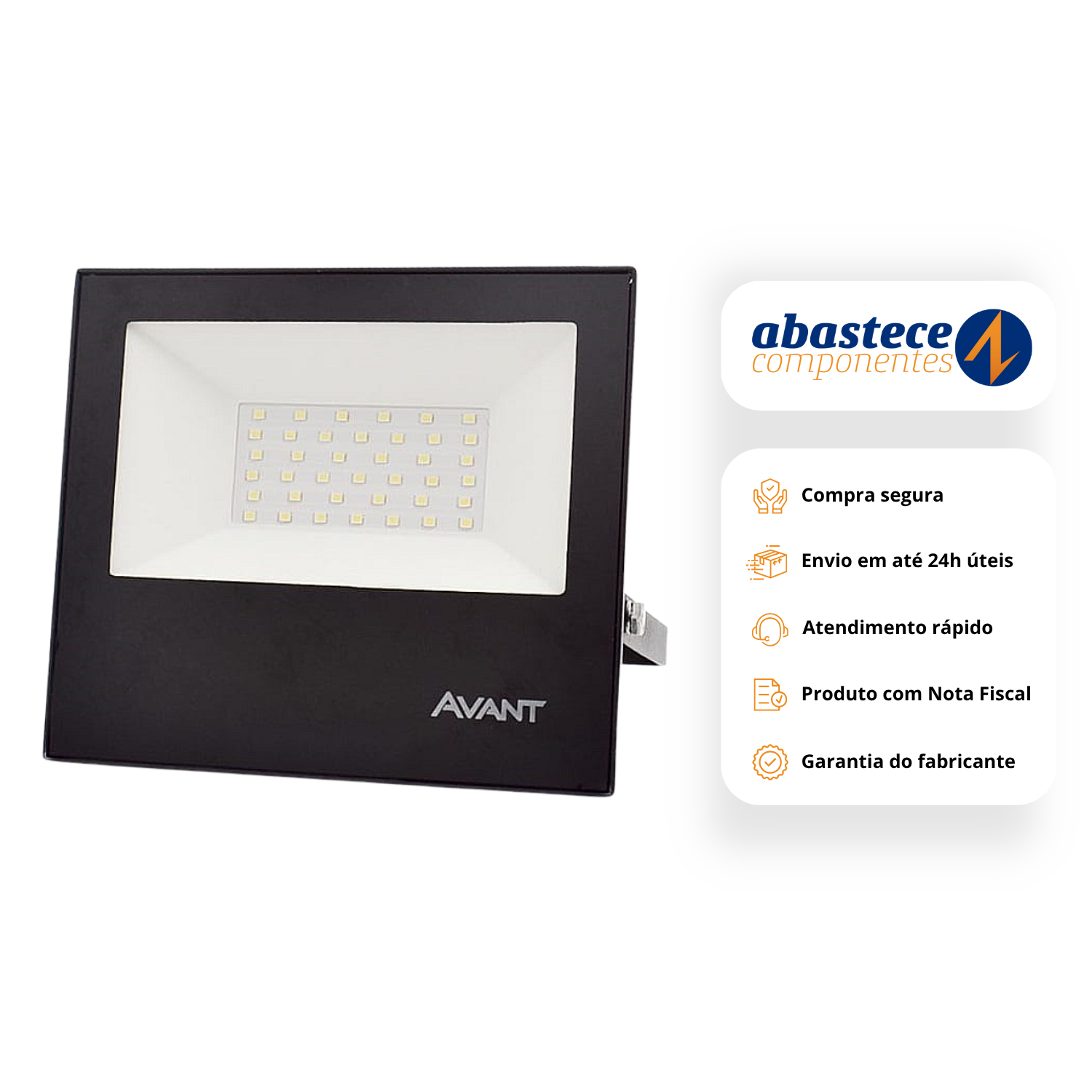 Refletor Led Slim 100W 6500K Bivolt Avant