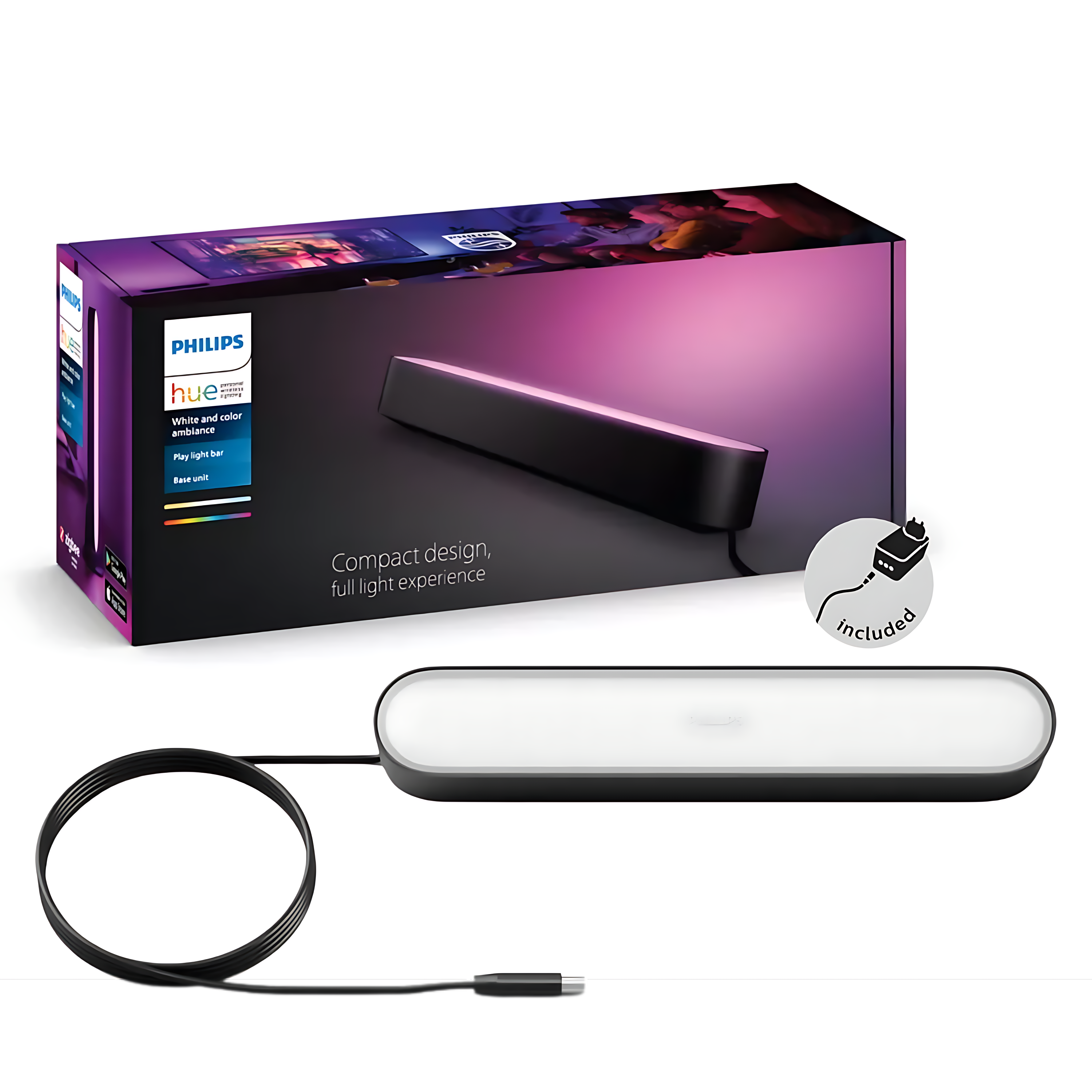Philips Hue Play ライトバー 3個セット Philips Hue Play Light Bar Singlepack Color Ambiance Smart