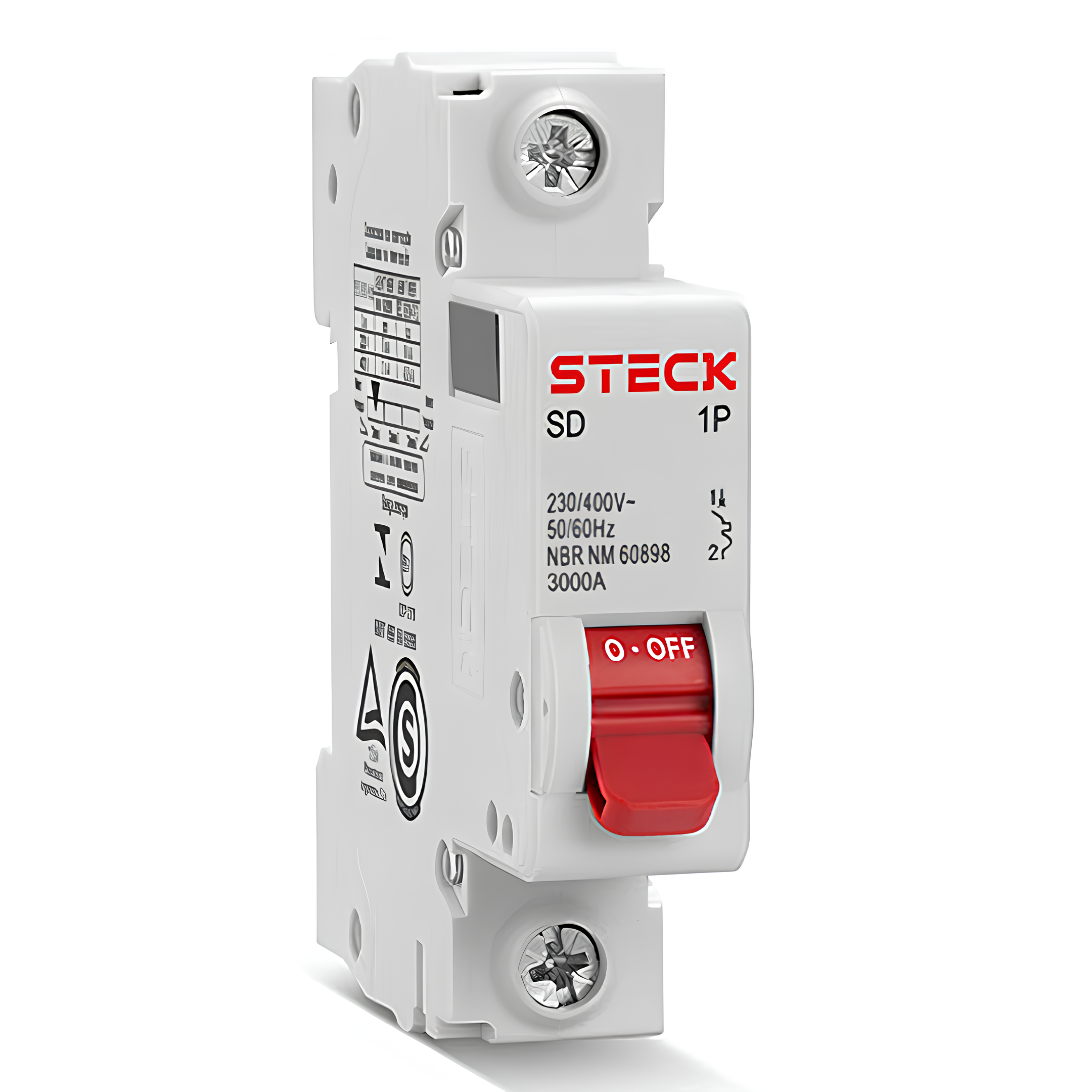Disjuntor DIN Unipolar 10A SDD61C10 3KA – STECK