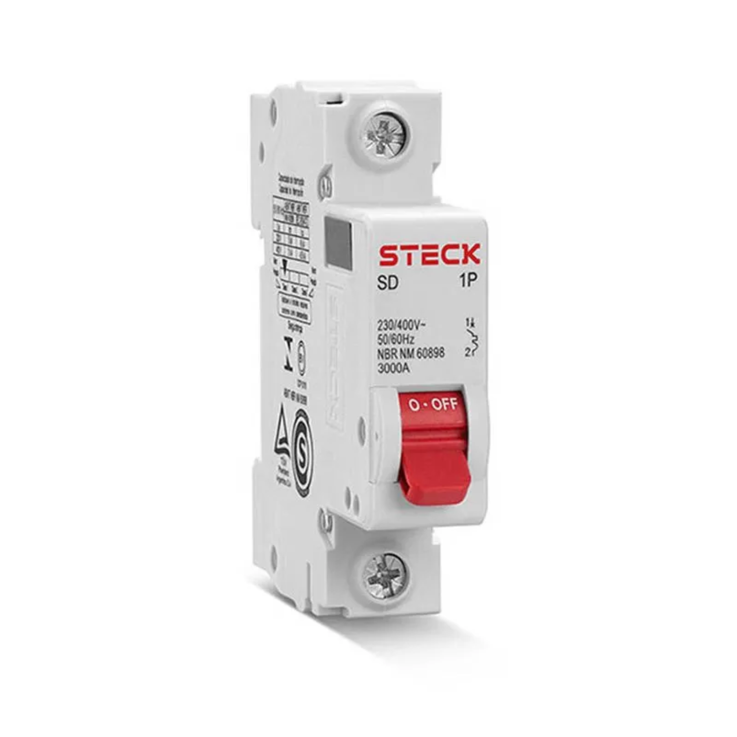 Disjuntor DIN Unipolar 50A SDD61C50 3KA – STECK