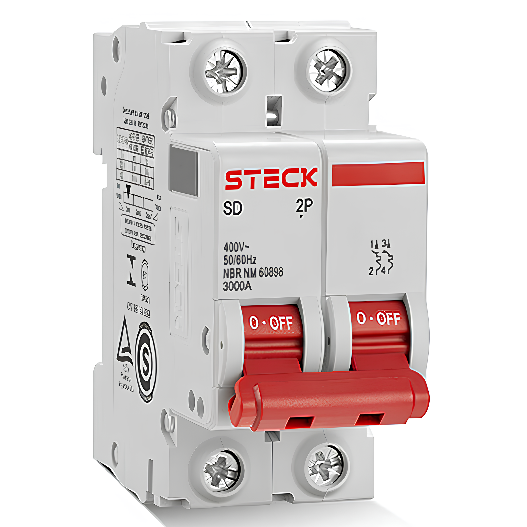Disjuntor DIN Bipolar 32A SDD62C32 3KA – STECK