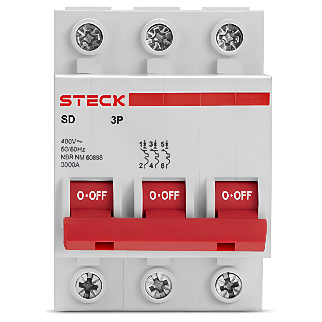 Disjuntor Tripolar SD63 16A Curva C 3KA - Steck