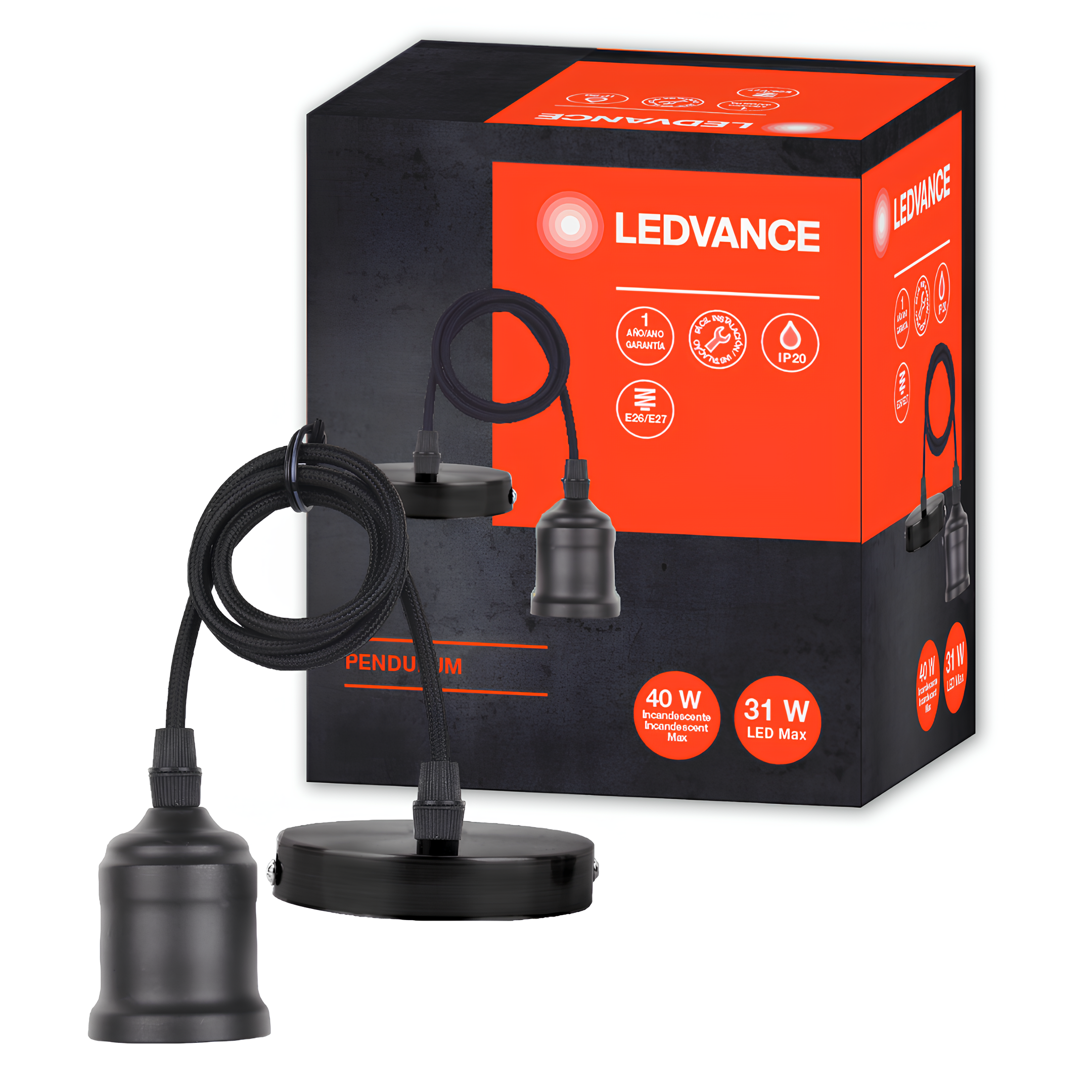 Luminaria Pendente Pendulum 40W Ip20 Bivolt E27 Ledvance