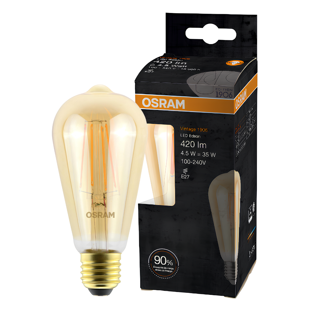 Lampada Led St64 Filamento Vintage 4,5W 2500K 420Lm Bivolt Osram