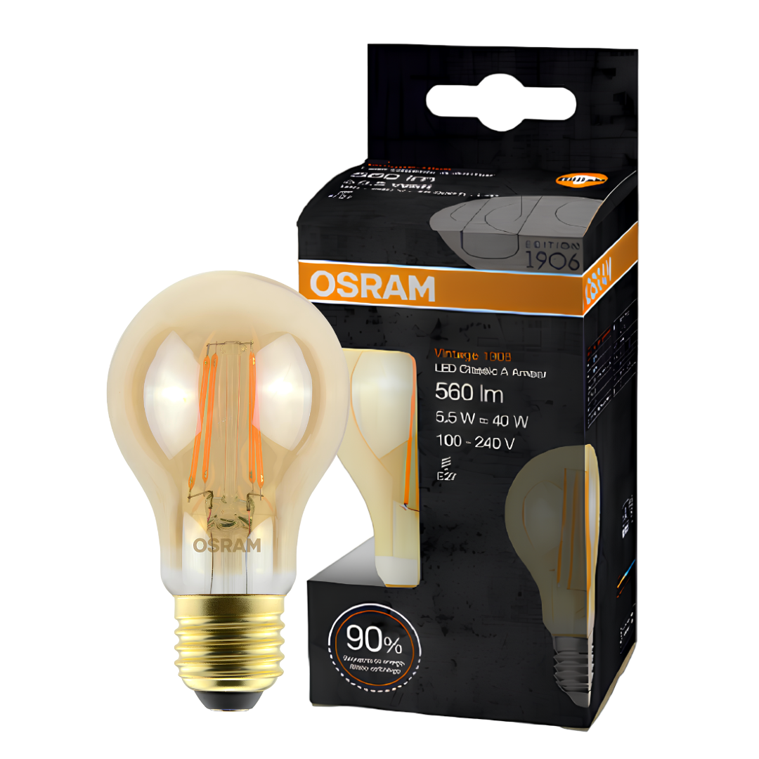 Lampada Led Bulbo Filamento 5,5W 2500K 560Lm Bivolt E27 Osram