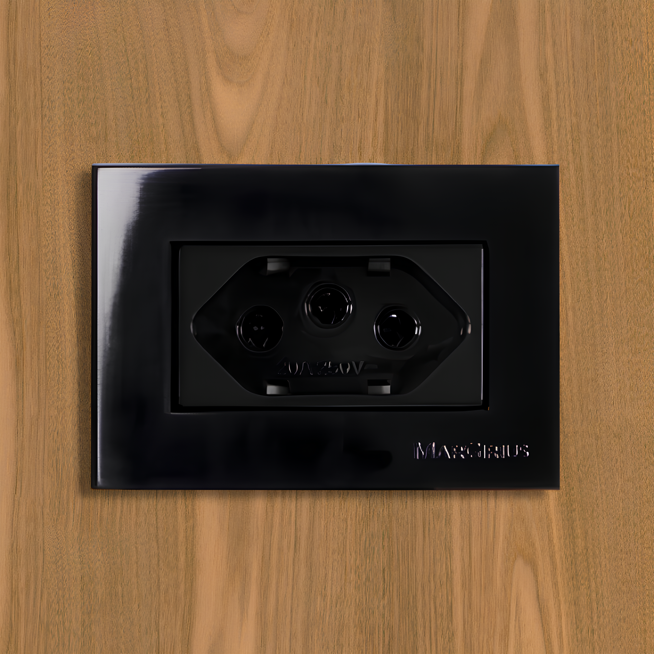 Tomada Para Moveis Preto Clean 20A 65X45mm Margirius