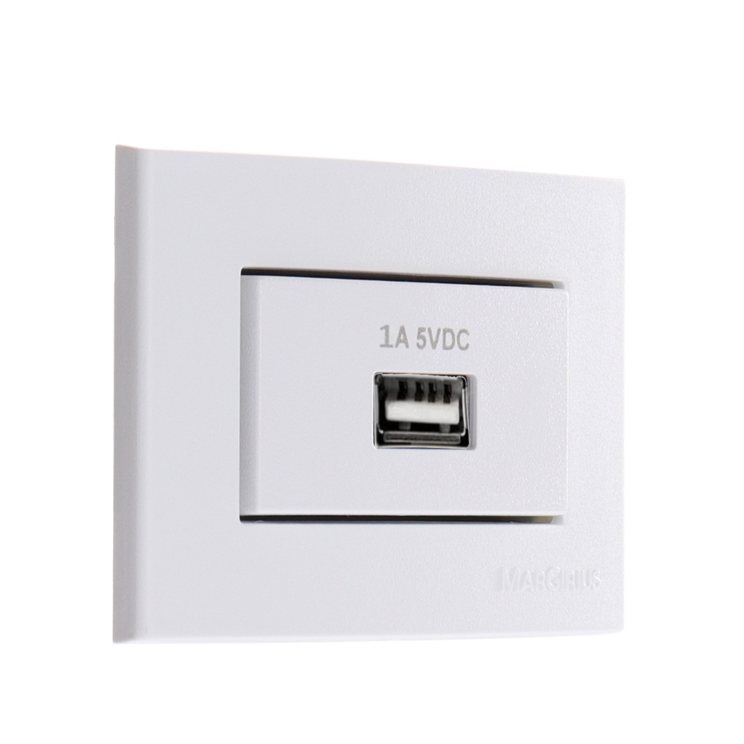 Tomada Carregador Usb Para Movel Branca Sleek 1A Margirius
