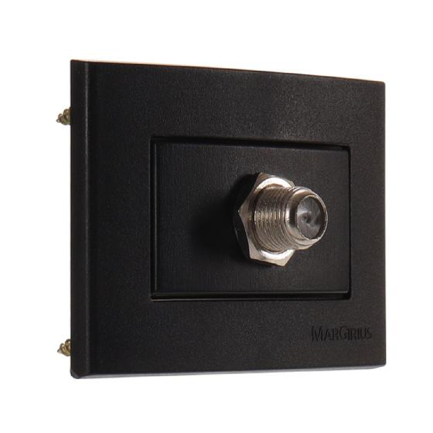 Tomada para antena de TV Coaxial Preta Sleek Margirius