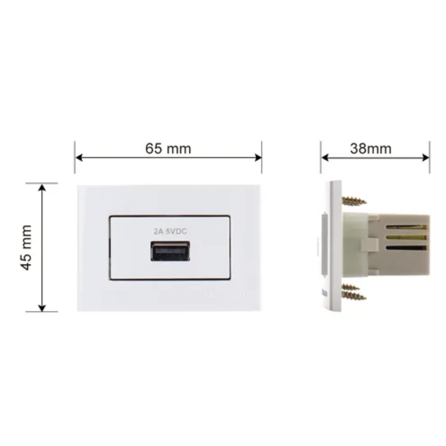 Tomada Carregador Usb P/Moveis 2a Branco Biv Sleek Margirius