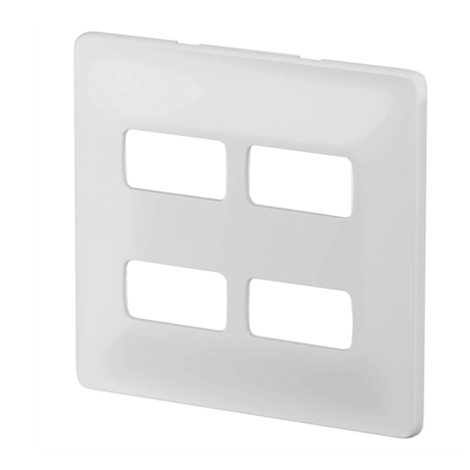 Placa 4X4 4 Postos Separados Branca Miluz S3B77440 Schneider