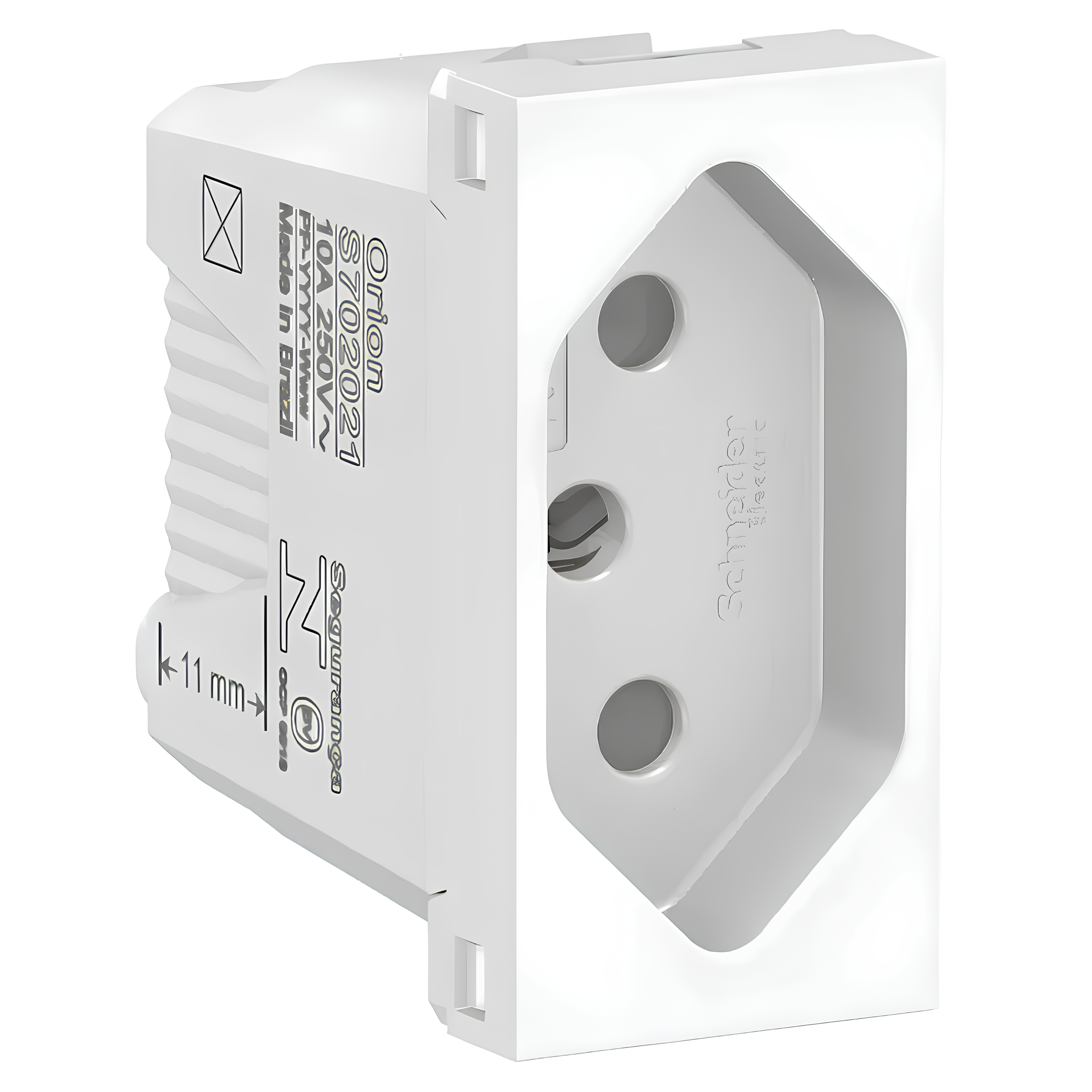 Modulo Tomada 2P+T 10A 250V Orion S70202104 Schneider