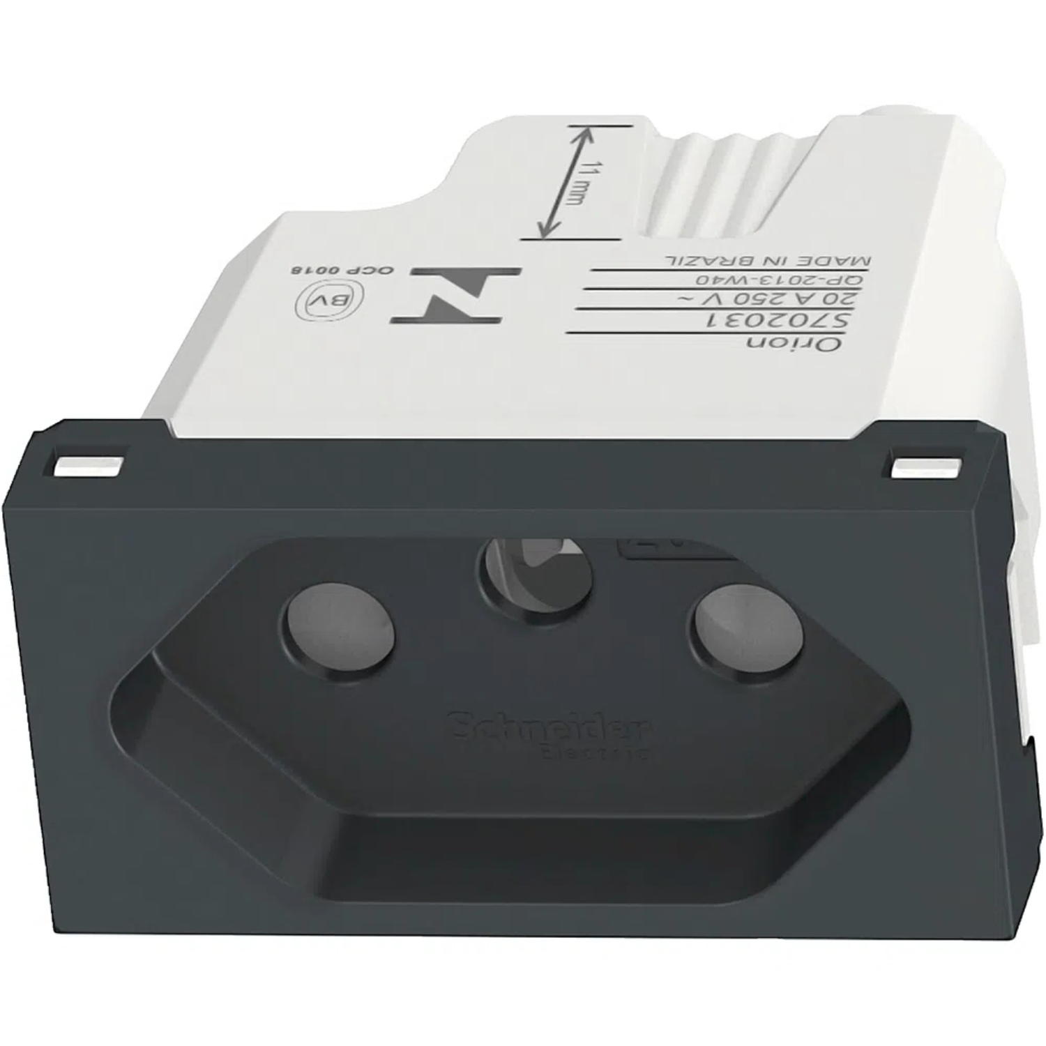 Modulo Tomada 2P+T 20A 250V Grafite Orion S70203194 Schneider