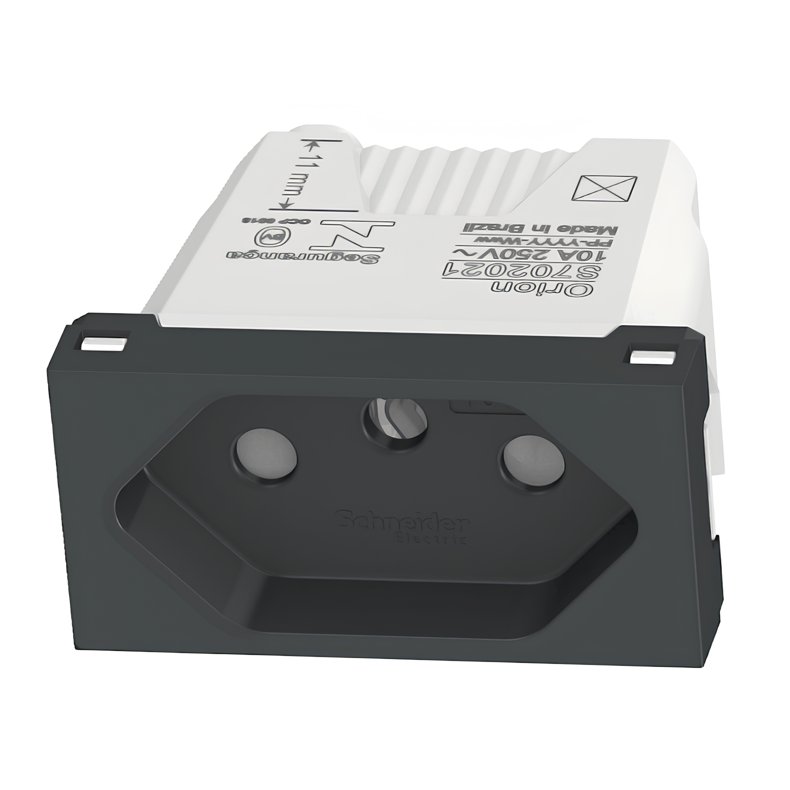 Modulo Tomada 2P+T 10A 250V Grafite Orion S70202194 Schneider