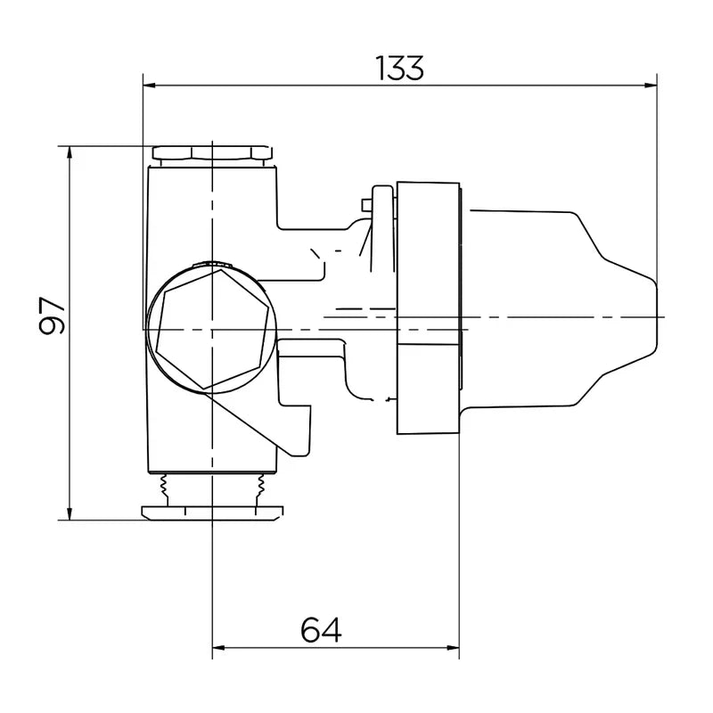 Base Monocomando para Banheira ou Chuveiro bp alta vazão 3/4" Docol