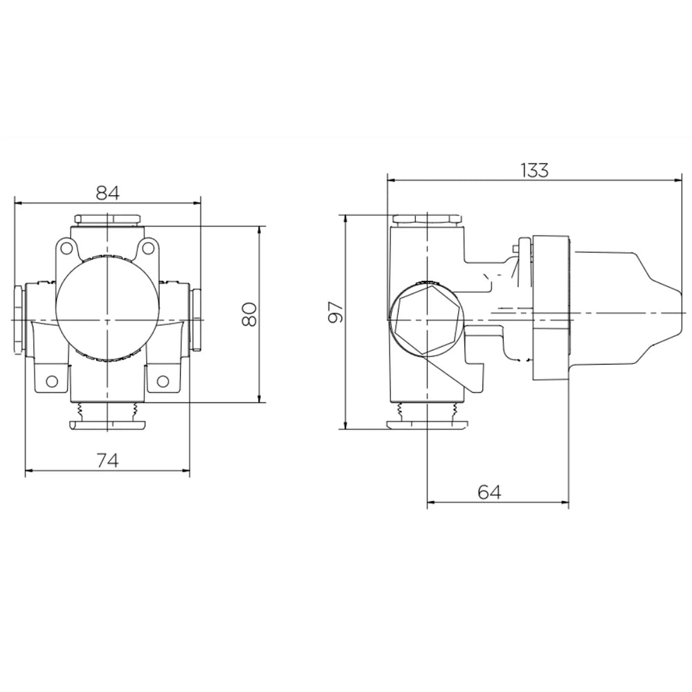Base Monocomando para Banheira ou Chuveiro bp alta vazão 3/4" Docol