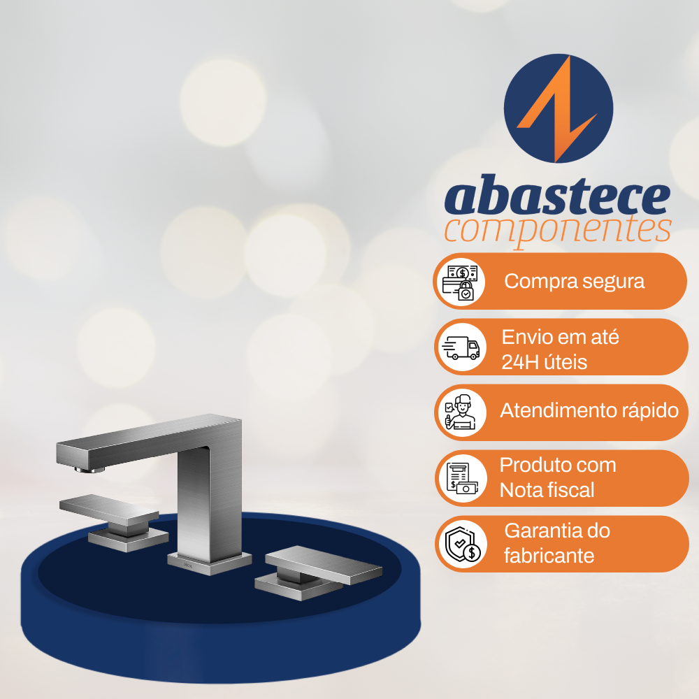 Misturador para Banheiro New Edge Grafite Escovado 00925270 Docol