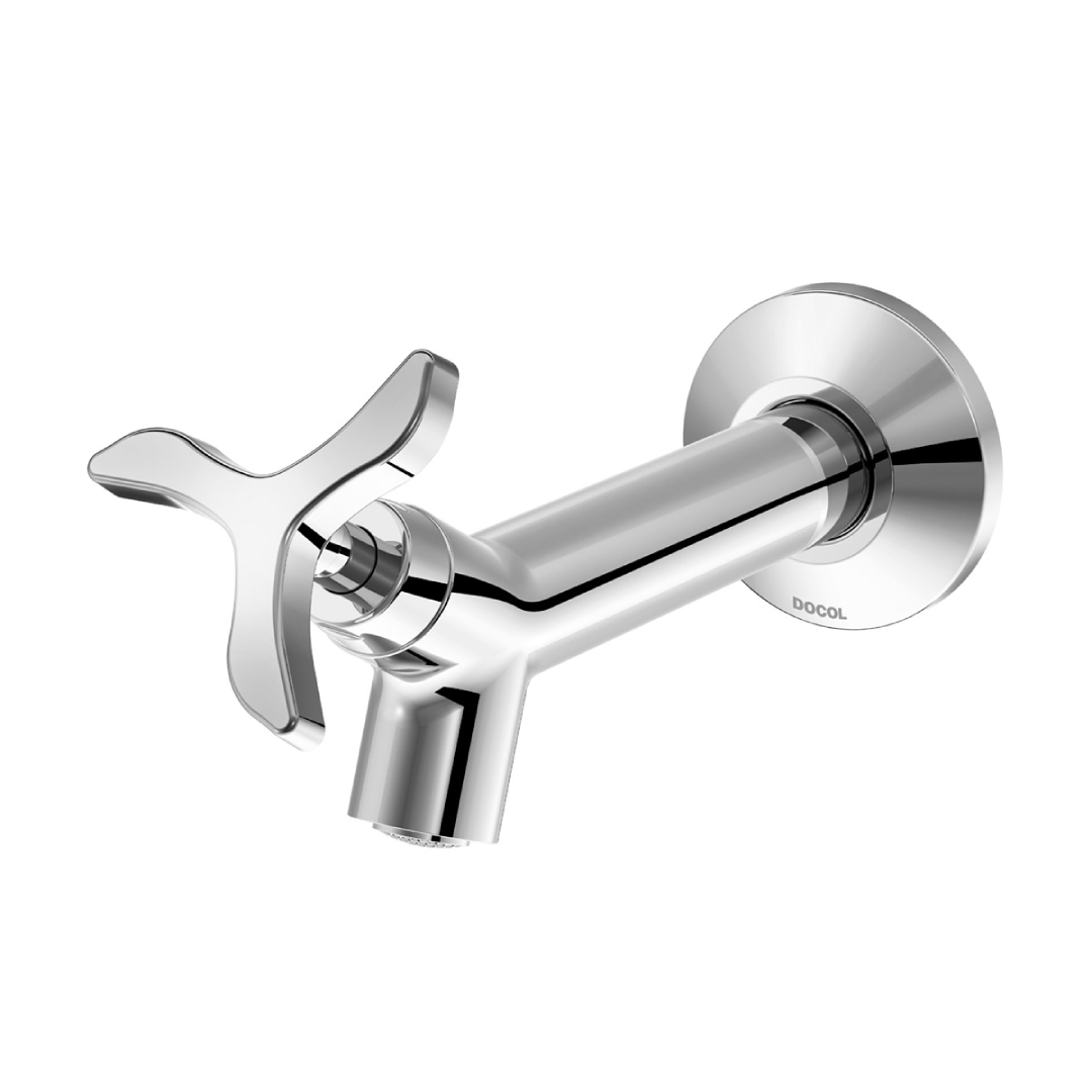 Torneira Parede Cromoda Longa Com Canopla Nova 1158 +Docol