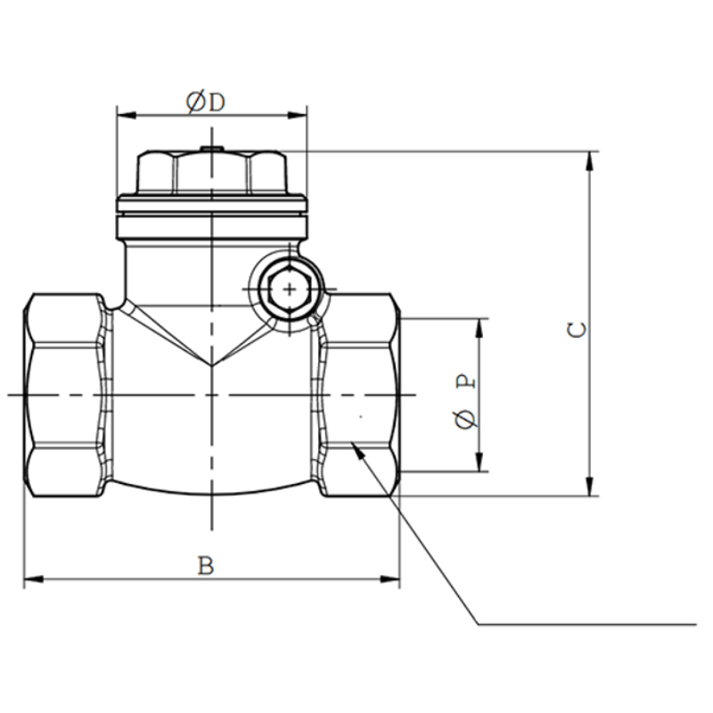 Válvula de Retenção Horizontal 1.1/4" 30201300 Docol