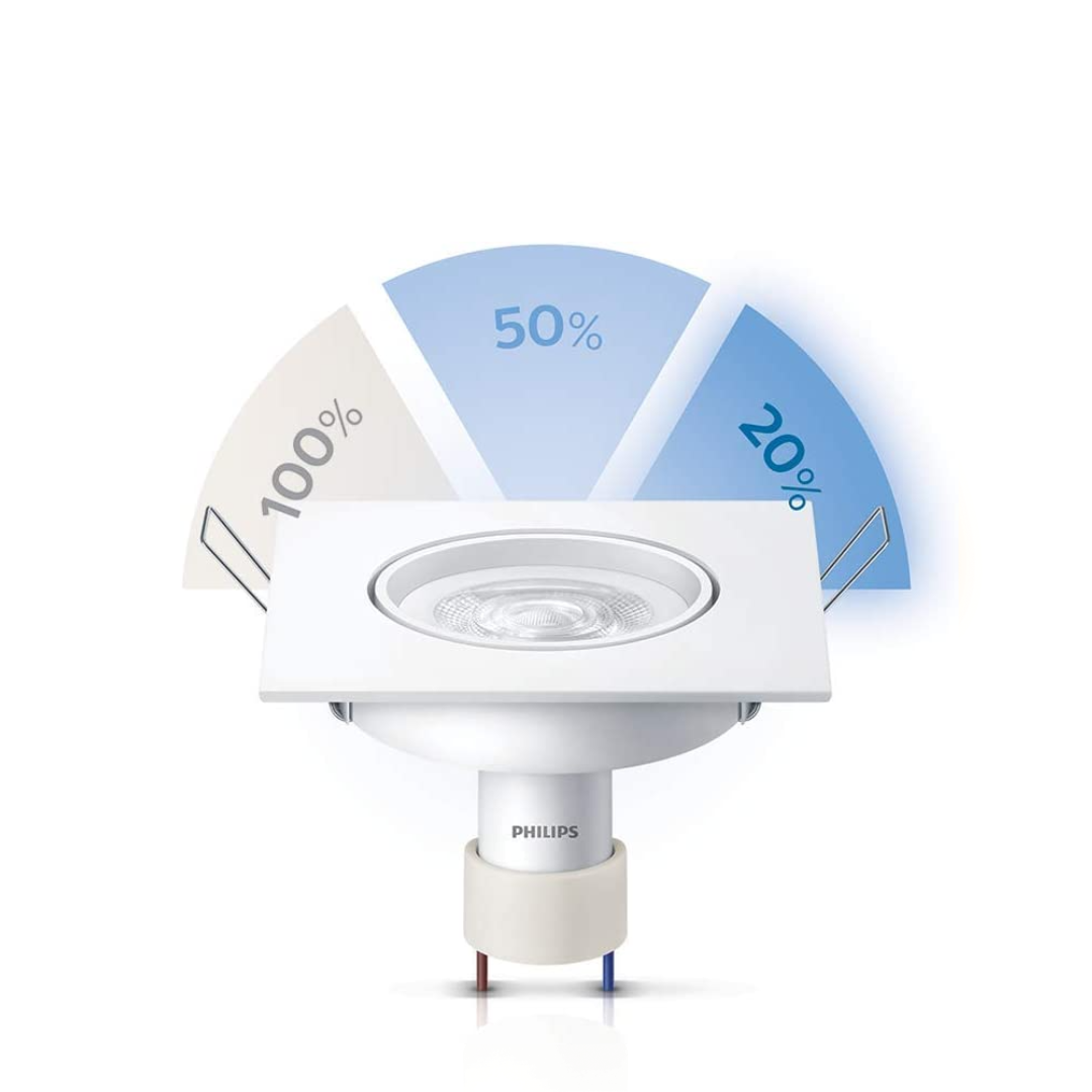 Spot Led Quadrado 5w Sceneswitch Gu10 Bivolt Philips