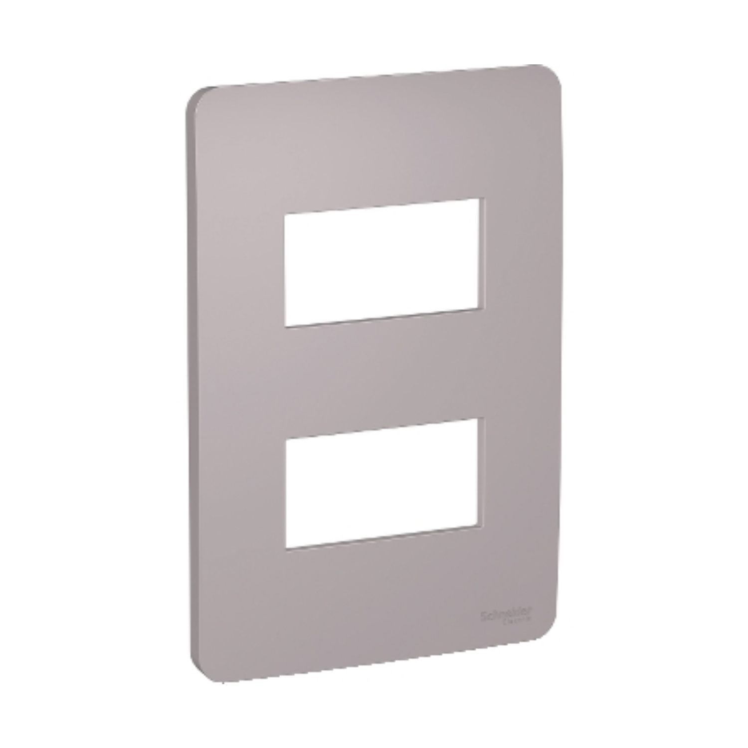 Placa 4X2 2 Postos Axis Grey S730121224 Orion Schneider