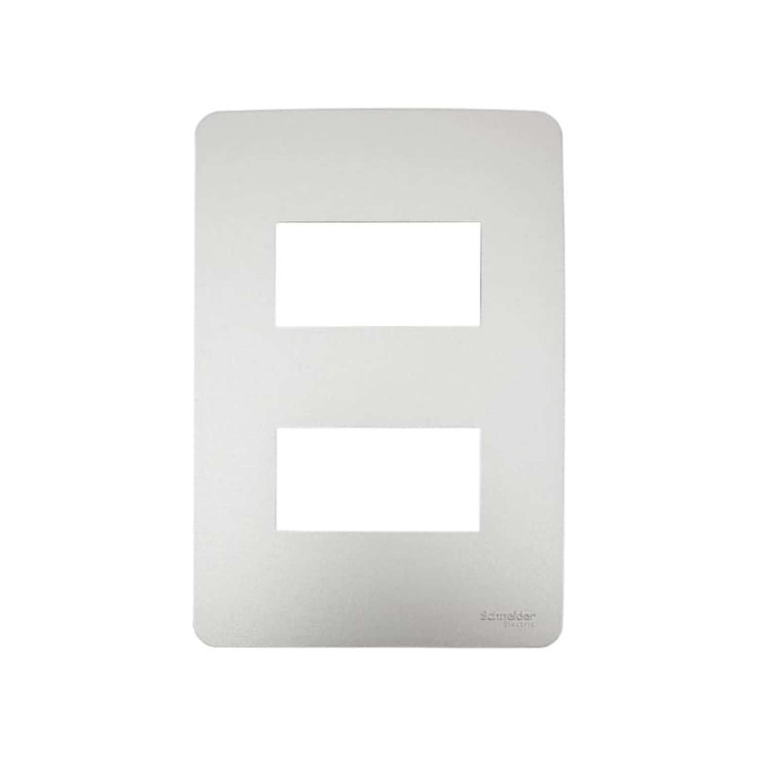 Placa 4X2 2 Postos Gamma Silver S730121274 Orion Schneider