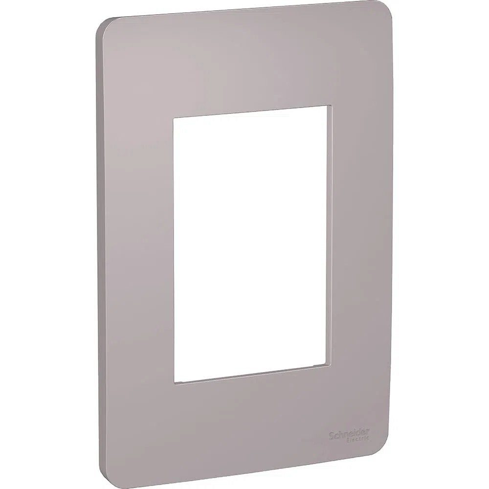 Placa 4X2 3 Postos Axis Grey S730103224 Orion Schneider