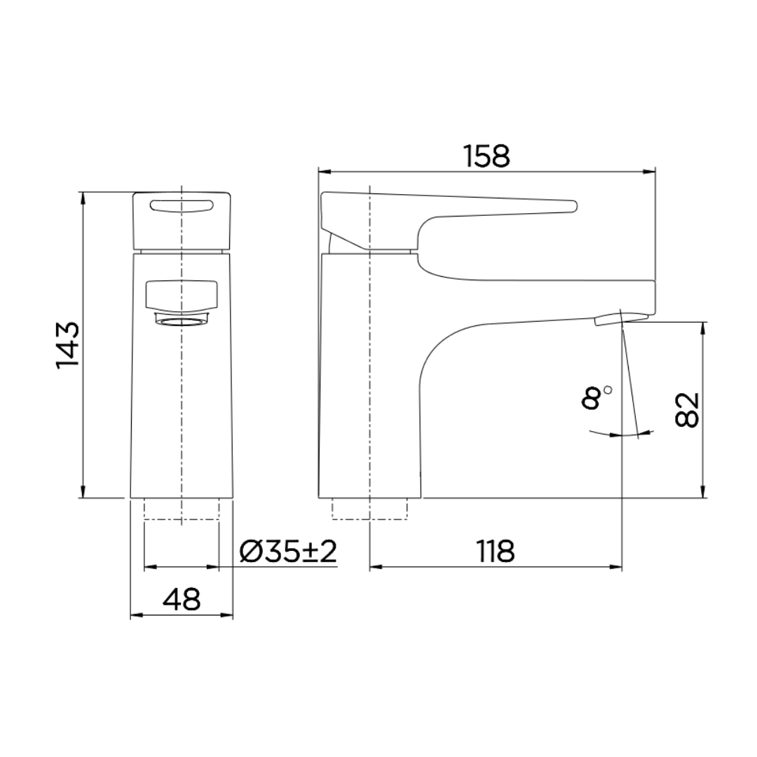 Misturador Monocomando para Lavatório de Mesa Lift Docol 00795906