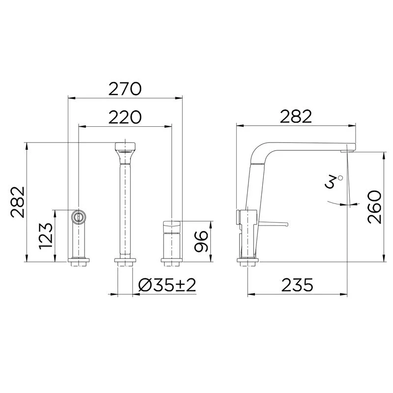 Misturador Monocomando Mesa Para Cozinha Bistro Docol
