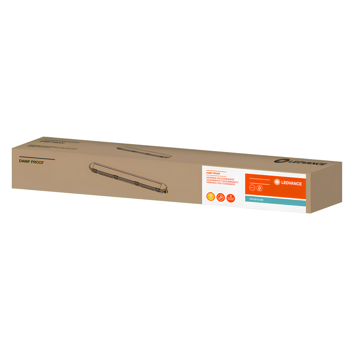 Luminaria Hermetica Damp Proof Pfm 60Cm 15W 6500K Bivolt Ledvance