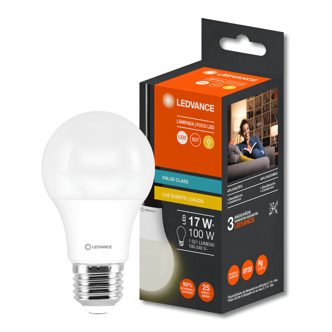 Lampada Led Bulbo 17W 1521Lm 200° Ip20 Bivolt E27 Ledvance