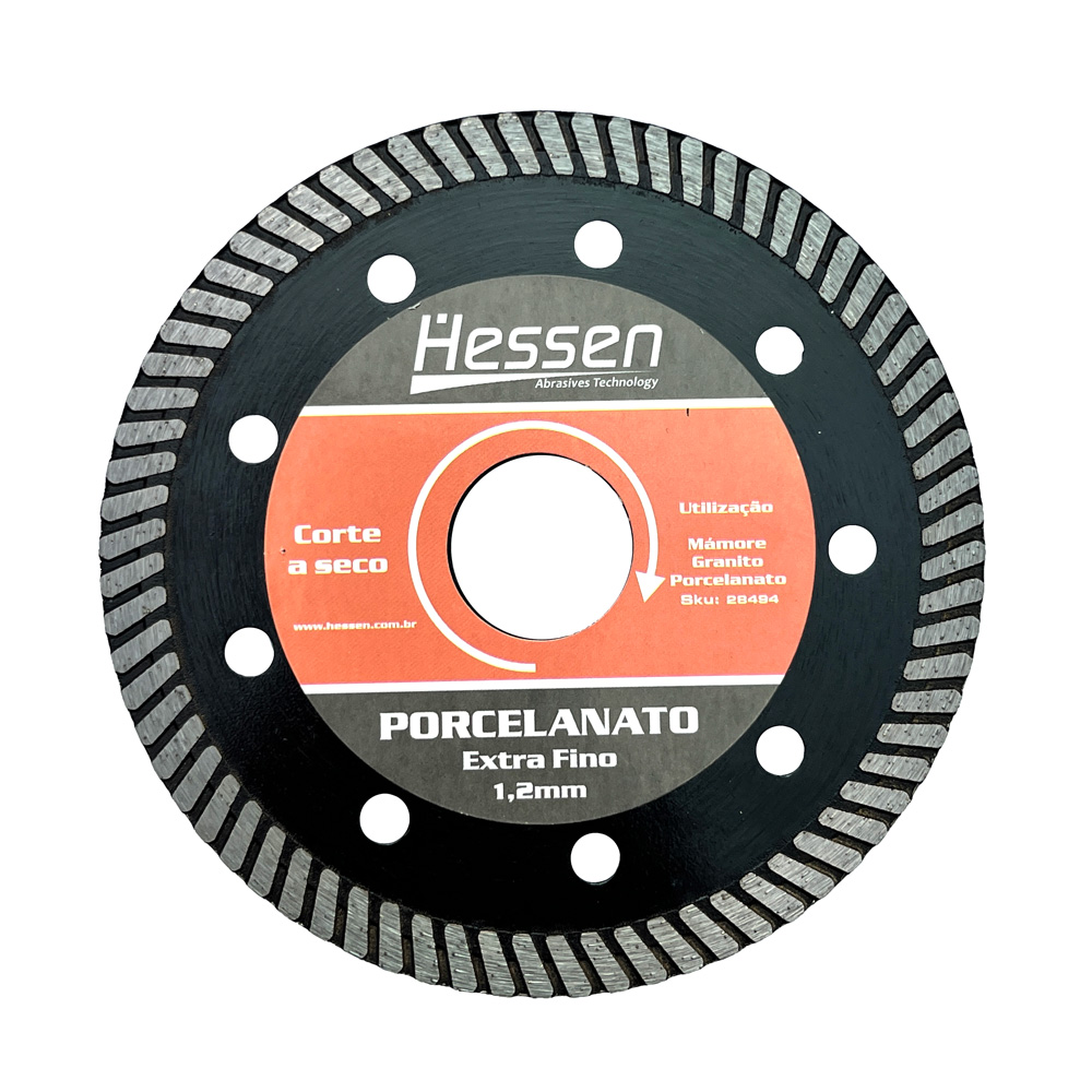 Disco Diamantado Porcelanato Extra Fino 100Mm X 1,2Mm Hessen